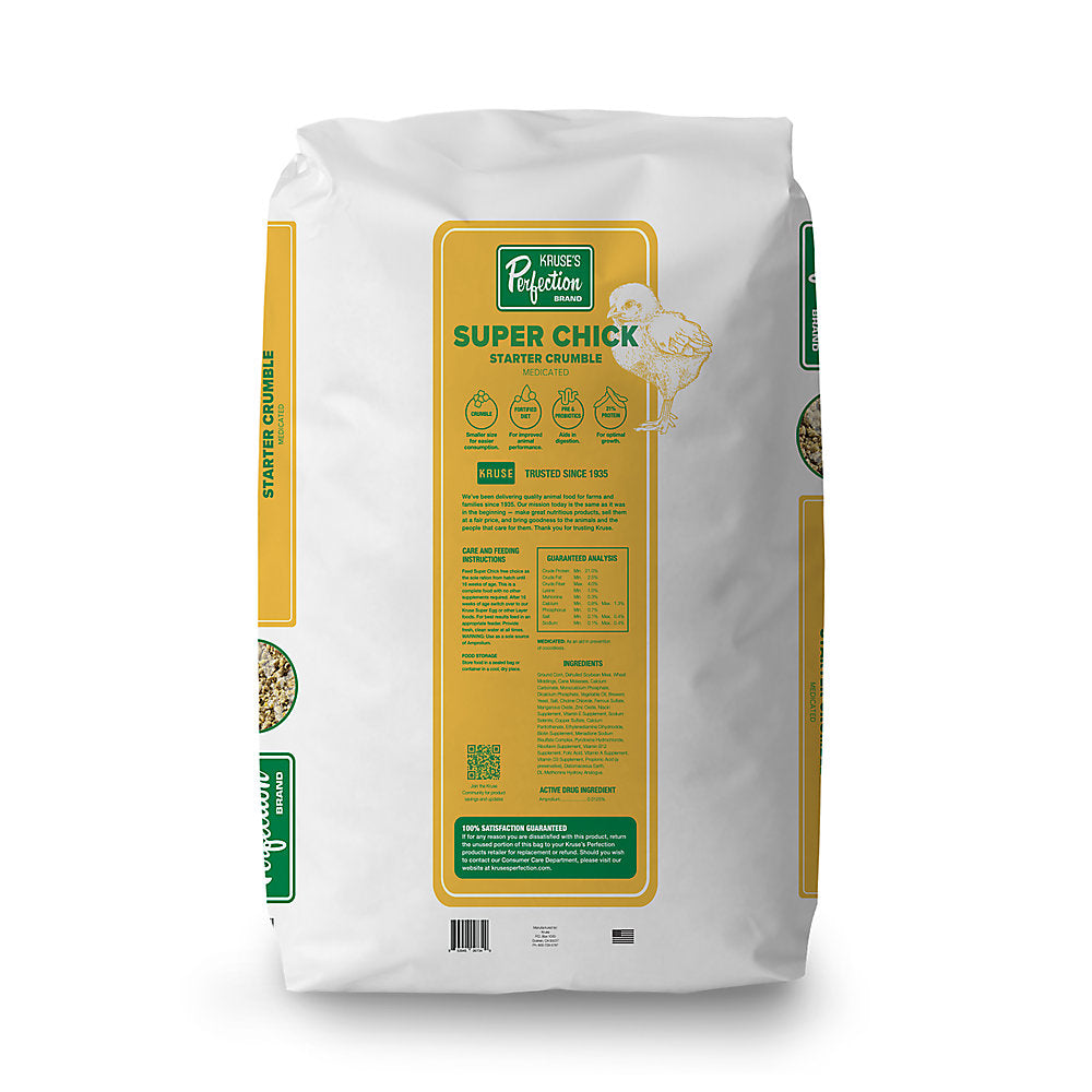 Kruse Chick Starter Crumble (Medicated) - 40lb image 1