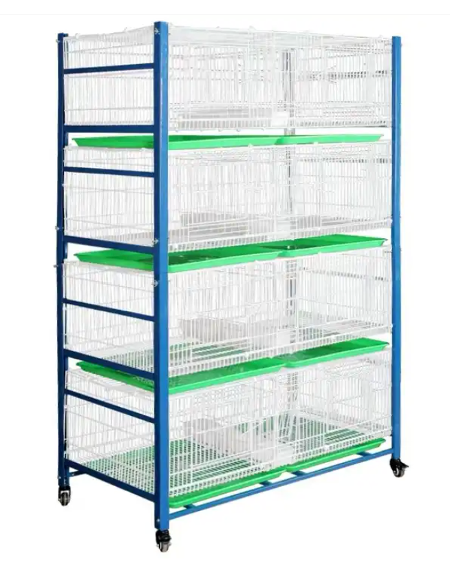Stainless Steel Pigeon Breeding Cages 8 Compartment image 0