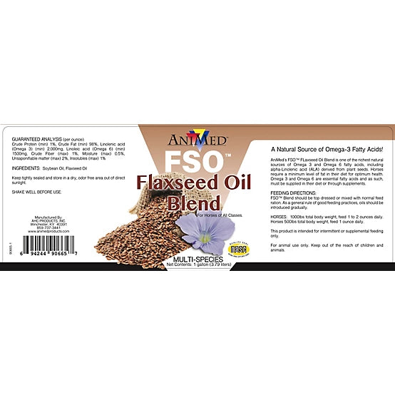 Flaxseed Oil Horse Supplement, 1 gal