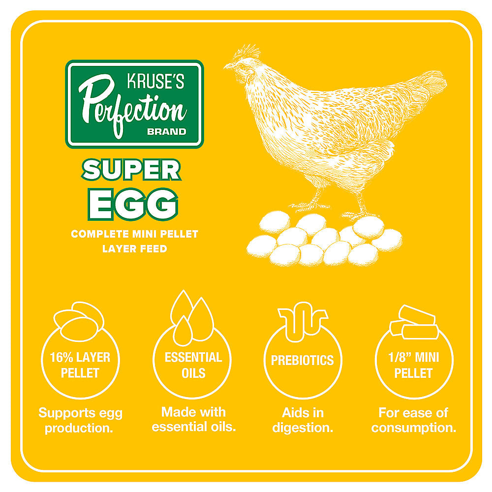 Kruse Super Egg Chicken Mini Pellet w/ Whole Grains image 3