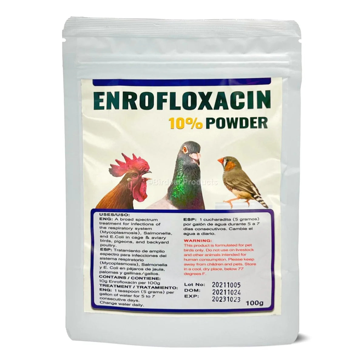 Enrofloxacin 10% for Birds (Generic Baytril)